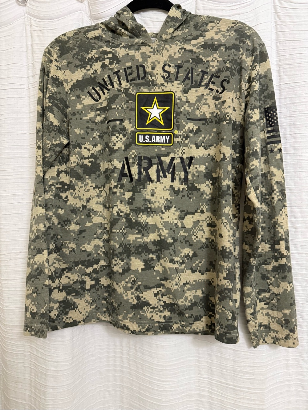 U.S. Army Women's Camo Hooded Long Sleeve Top - Olive Green